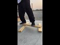 kickflip on a primitive skateboard