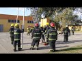 entrenamiento con escaleras extensibles cuerpo de bomberos v. de solano