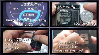 Honda city tak boleh start, battery smart key keyless remote low, beza CR2032 high & low quality