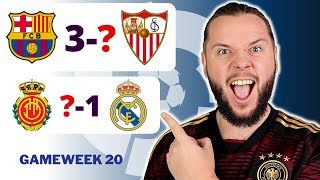 Laliga Gameweek 20 Predictions & Betting Tips | Barcelona vs Sevilla | Mallorca vs Real Madrid