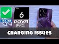 Tecno Pova 6 Pro Charging Problem slow charging issue fix || How to solve charging issues