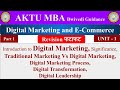 Digital Marketing and E Commerce Unit 1, Digital Marketing and E Commerce mba, aktu notes, mba aktu