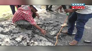 Low Quality Road Work Disappoints Locals In Rajkanika