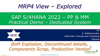 03-19 MRP4 View in Material Master – SAP S/4HANA PP MM Course with Demo