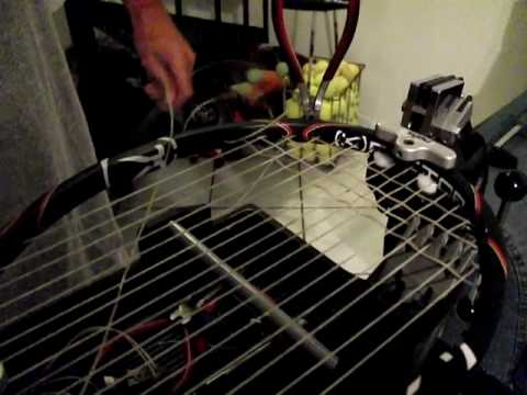 Stringing natural gut Stringing natural gut