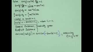 1b. Separable Differential Equation: Example #2
