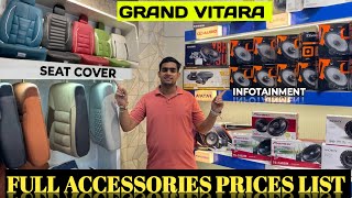 GRAND VITARA2024🙏| MGP| 🇮🇳All ACCESSORIES 90% DISSCOUNT WITH PRICE😱😱😱BASE TO TOP