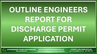 Outline of Engineers Report for Discharge Permit