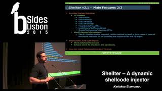 BSidesLisbon2015 Shellter A dynamic shellcode injector Kyriakos Economou