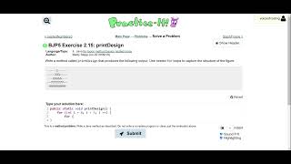 Exercise 2.15 (printDesign) Java Tutorial || Practice-It