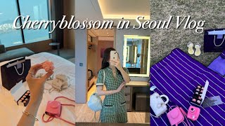 Conrad Seoul suite, cherry blossom festival🌸 lash lift, heritage tour,  lamb skewer