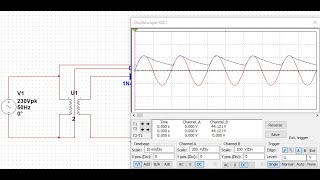 Half Wave Rectifier with and without filter using Multisim