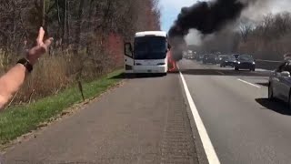 Dr. Oz Becomes Reporter as He Records School Bus Fire Dr. Oz Becomes Reporter as He Records School Bus Fire