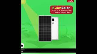 ZunSolar Carat 24 ZR 180W Mono PERC Solar PV Module Panel Overview