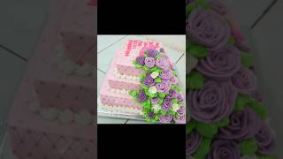 Kue ultah 3 tingkat #cake #tart  #cakebuttercream #kueultah #kek  #caketingkat  #weddingcake