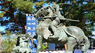 ❖戦国武田氏紀行❖ 武田信玄公と上杉政虎公、一騎打ちの像〔信濃・川中島合戦場公園〕①