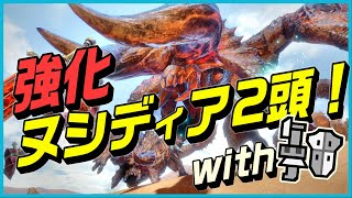 【MHRise】ライズ最難関イベクエ「暴君の背くらべ」で緊張するアラサーガンランサー(無職)【ヌシ・ディアブロス2頭同時】