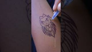 DIY temporary lion tattoo #shorts
