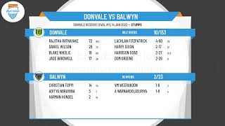 Victorian Sub-District Cricket Association - East/West 1st XI - Rnd 11 - Donvale v Balwyn - Day 1