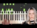 Billie Eilish - listen before i go (Piano Tutorial Lesson)