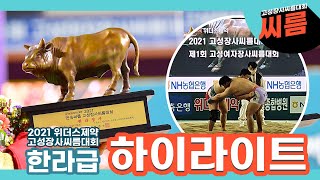 [명경기] 끊임없이 밀고 당기는 치열한 승부의 한라급 명경기 모음! | 2021 고성장사씨름대회