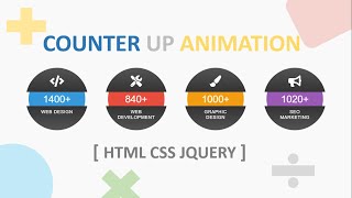Responsive Counter Up Animation Using [ HTML - CSS - JQUERY ]