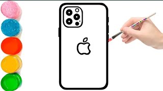 HOW TO DRAW APPLE IPHONE |Apple iPhone Drawing in Easy Steps