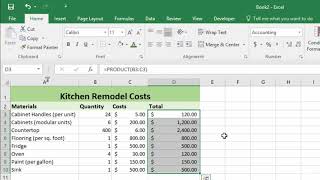 How To Create Formulas in Excel to Calculate Costs