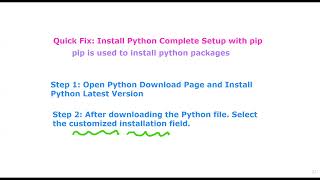 Quick Fix: Install Python Complete with pip