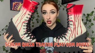 Scream Queen Traitor Boots | Dolls Kill | Unboxing/Review/TryOn
