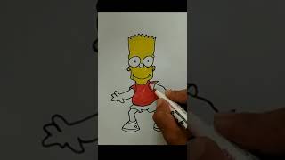 رسم سهل/رسم سيمبسون  خطوة بخطوة/ رسوما/How to draw Simpsons/easy drawing/things to draw   #shorts