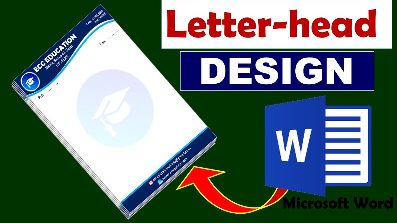 School Letterhead Design In Ms Word Tutorial Letterpad 58 Off