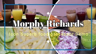 Morphy Richards Icon Superb Food Processor Complete Demo| 1000watt food processor | functions