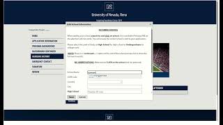 UNR Application