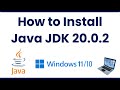 How to Install Java JDK 20.0.2 on Windows 11 | Install & Run Java Program | Java 20 [2023]