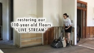 restoring our 110-year-old hardwood floors **LIVE** | XO, MaCenna Vlogs