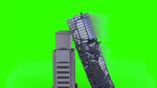 8 Real 3D Demolition - Destruction (SET 01) of Urban City - Green Screen | FREE TO USE | iforEdits