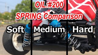 【スプリング比較 第2段】オイル200番でセッティングスプリングセットを比較しました / Spring Comparison Part 2 /TT-02B 12-2 TAMIYA【COMO's RC】