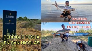 INCREÍBLE PESCA EN ESTE LUGAR EN SAN NICOLÁS🎣🎣 AL FINAL SE DÍO LA BESTIA