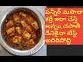 Paneer masala curry/How to make simple paneer masala curry in telugu