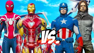 WINTER SOLDIER & CAPTAIN AMERICA VS IRON MAN & SPIDER-MAN - EPIC SUPERHEROES WAR