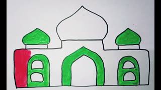 How to draw taj mahal easy step by step // Easy drawing for beginners step by step with pencil