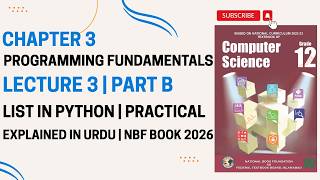How to Perform List Operations in Python | Class 12 Computer | Unit 3 Programming | Jupyter Notebook