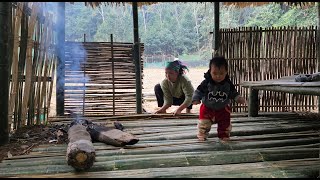 300-day construction journey- 16-year-old single mother alone completed the bamboo house