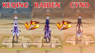 Cyno vs Raiden Shogun vs Keqing!! Who is the best dps? GAMEPLAY COMPARISON!!