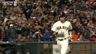 CIN@SF: Parker connects for his first homer in Majors