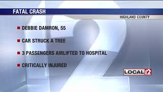 One dead, three critically injured in Highland County crash