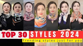 Discover The 30 Trendy Ways to Tie Scarf | Neckwear Styles 2024 #scarfwearing #scarfstyle