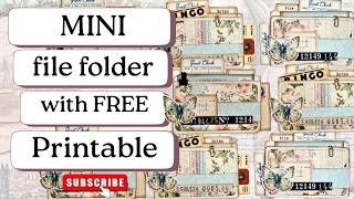 Mini file folders with FREE printable
