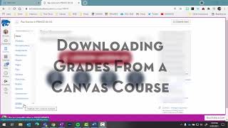 Downloading Grades From a Canvas Course